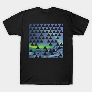 Ice Mountain in Geometrical Shape T-Shirt